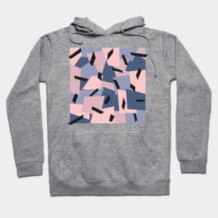 Patches Abstract Pattern (black, blue, pink, gray) Hoodie